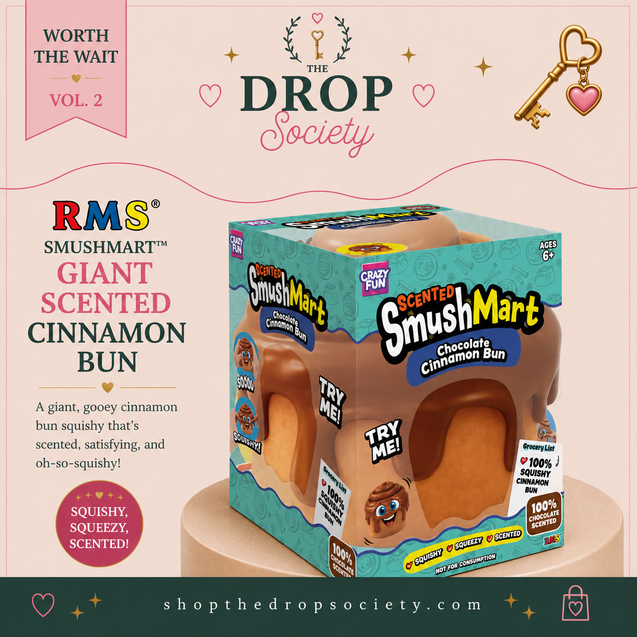 PREORDER:: Rms® Smushmart™ Giant Scented Cinnamon Bun Squishy