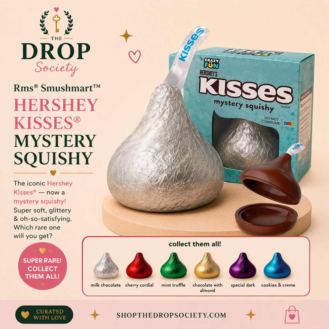 Rms® Smushmart™ Hershey Kisses® Mystery Squishy (50% Preorder Deposit)
