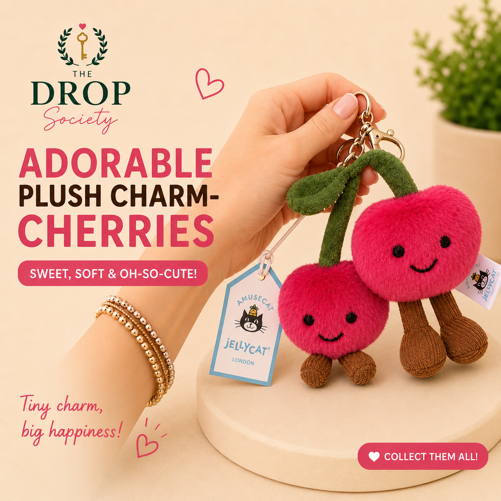 Adorable Plush Charm—Cherries
