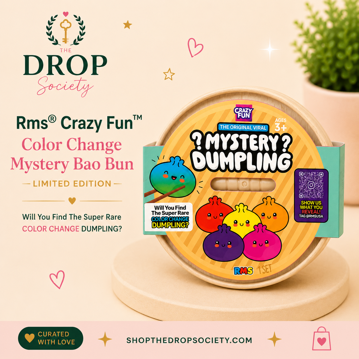 Rms® Crazy Fun™ Color Change Mystery Bao Bun - Limited Edition (50% Preorder Deposit)