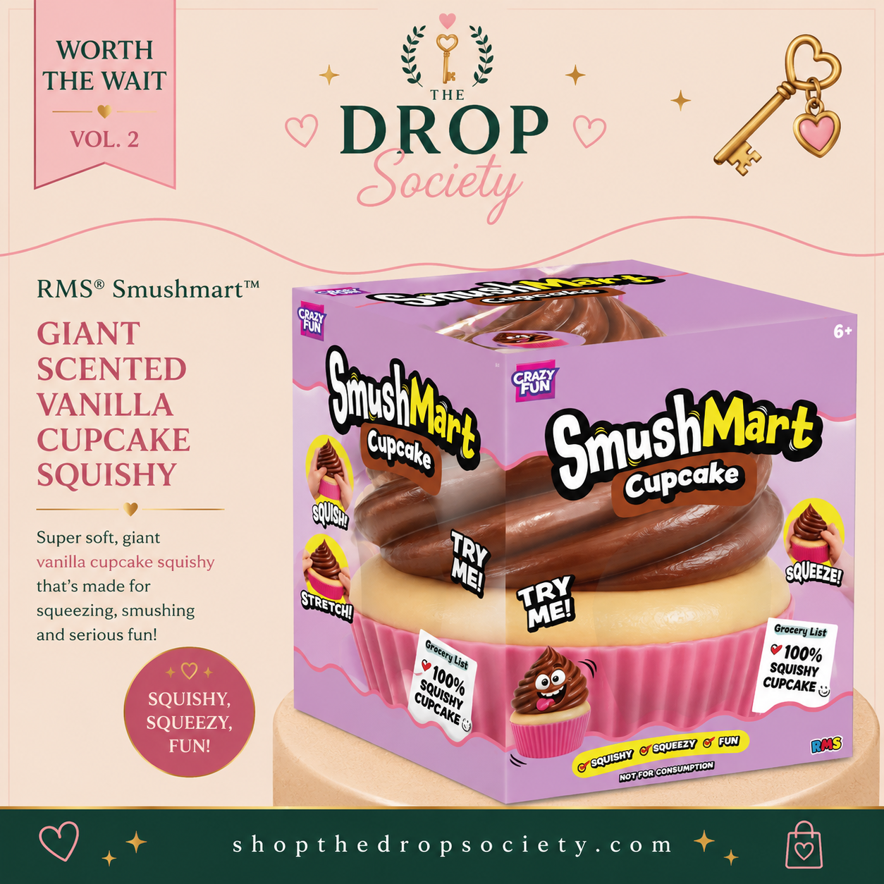 PREORDER:: Rms® Smushmart™ Giant Vanilla Cupcake
Squishy