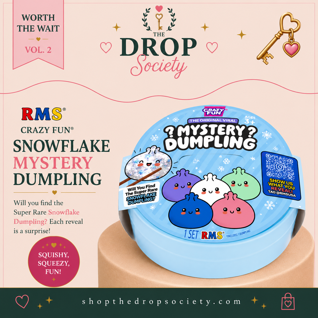 PREORDER:: *EXCLUSIVE* RMS® CRAZY FUN® Snowflake Mystery Dumpling