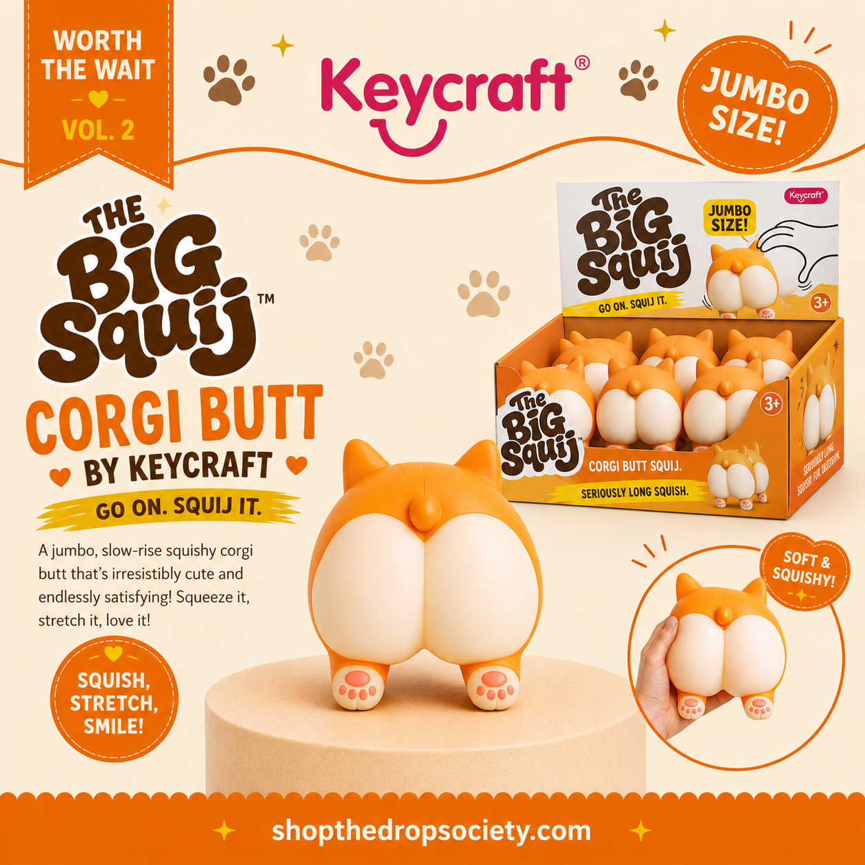 PREORDER:: The Big Squij™ Corgi Butt by KeyCraft®