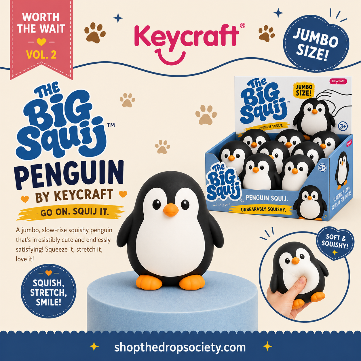 PREORDER:: The Big Squij™ Penquin by KeyCraft®