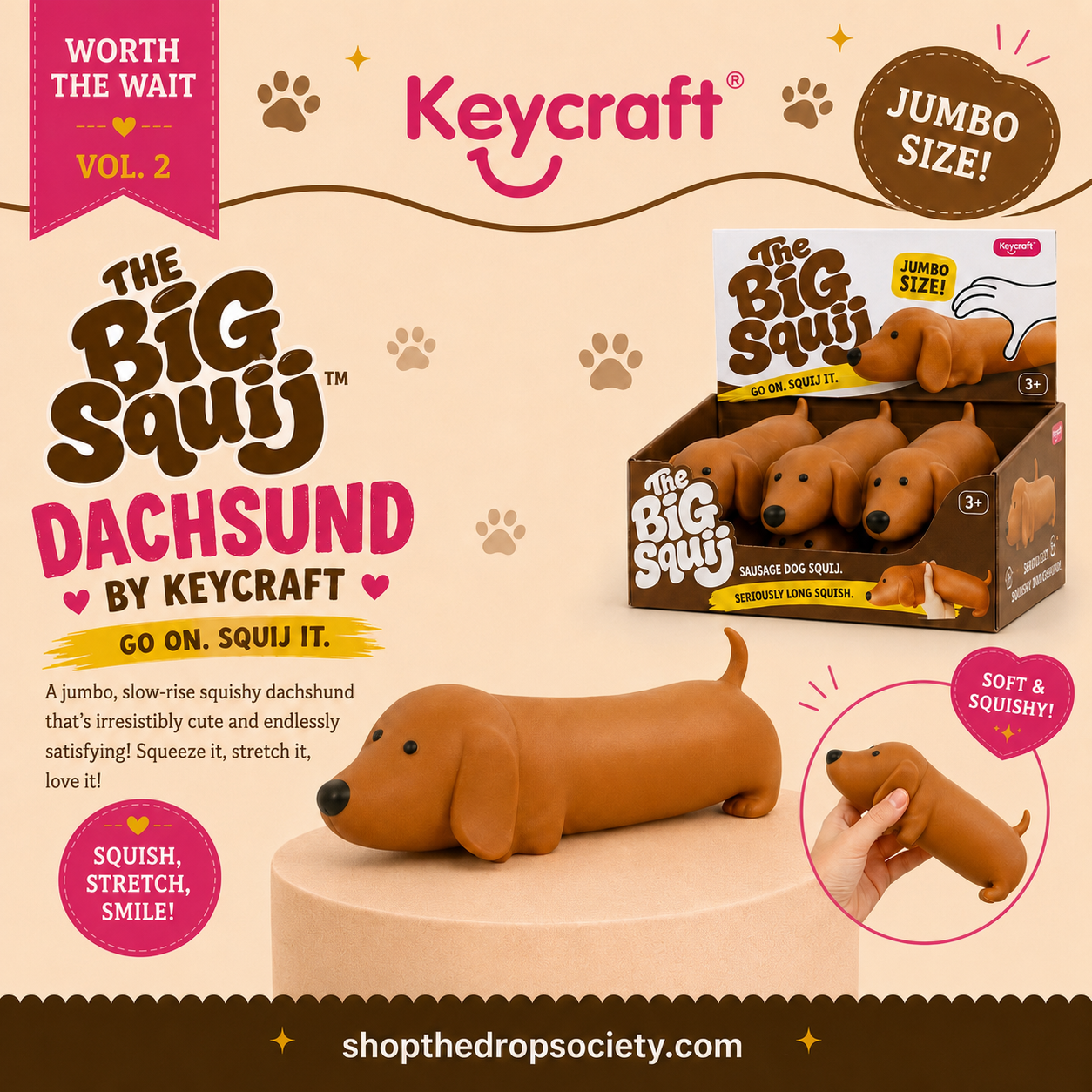 PREORDER:: The Big Squij™ Dachsund by KeyCraft®
