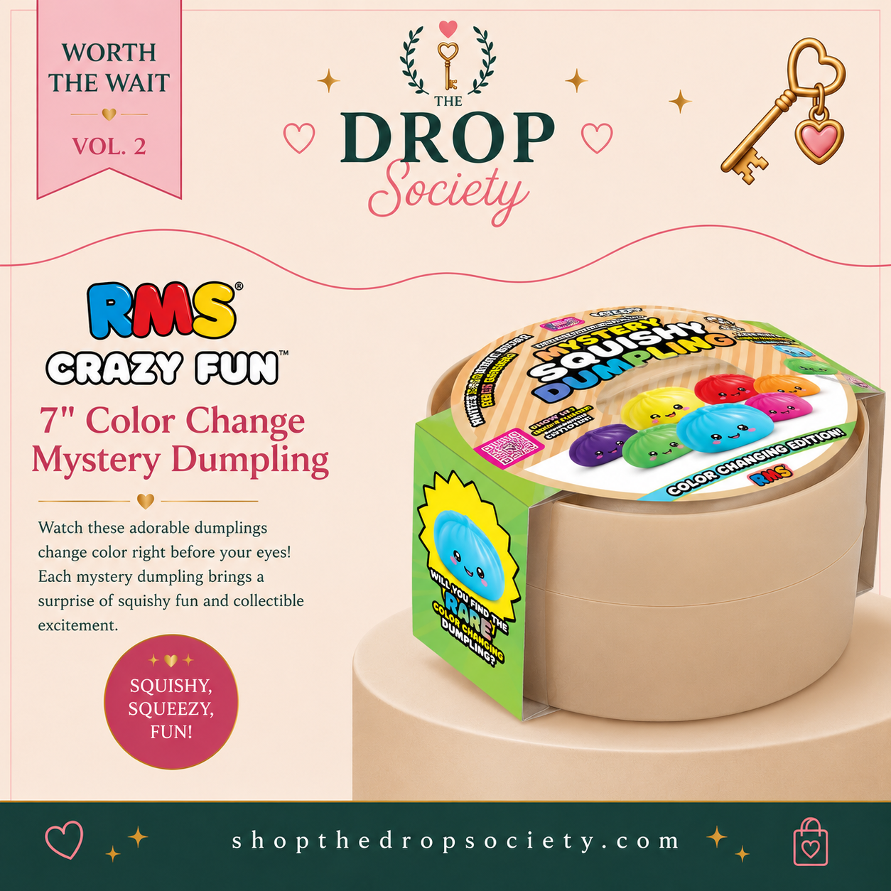 PREORDER:: OVERSIZED Rms® Crazy Fun™ 7" Color Change
Mystery Dumpling