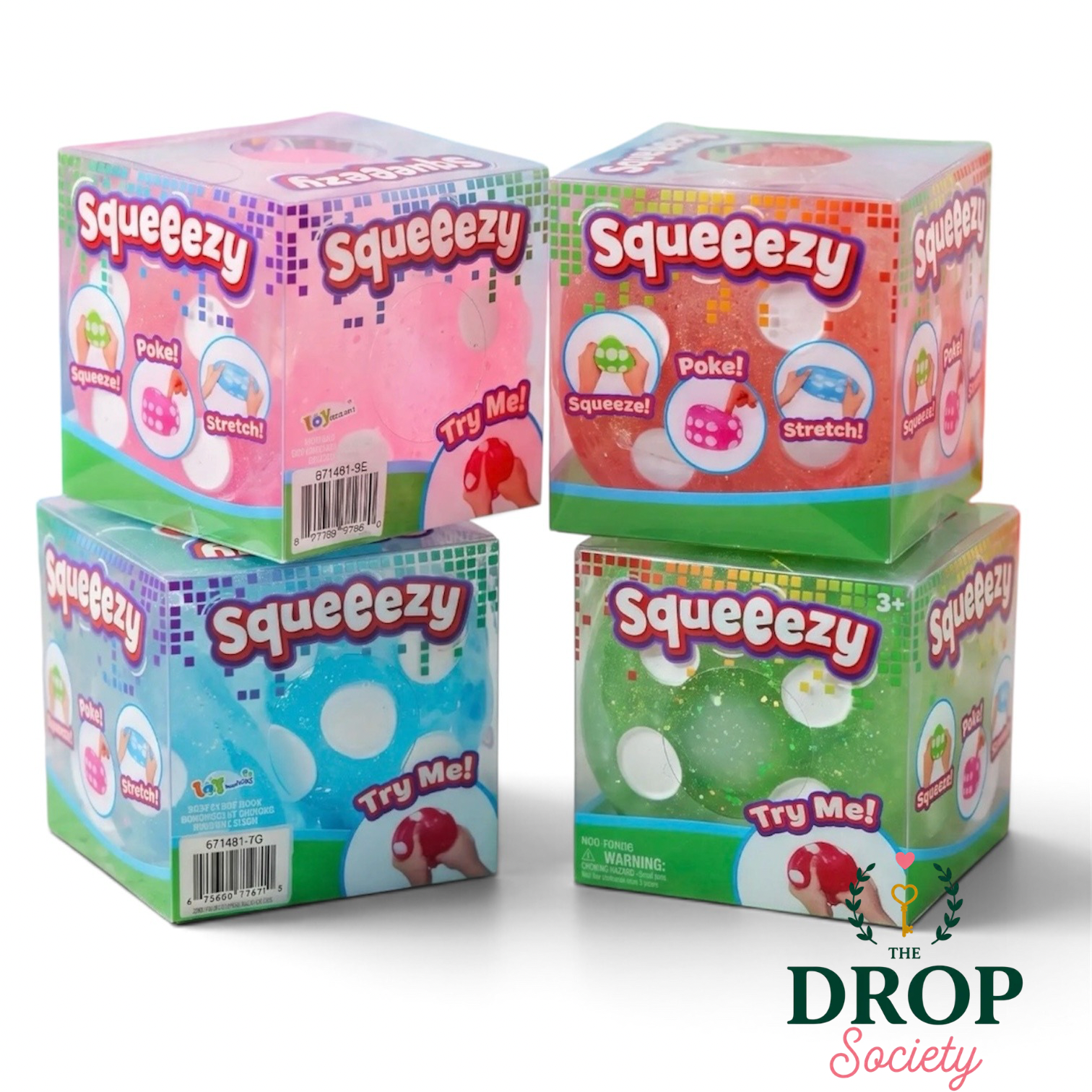 Jumbo Glitter Dice Squishy
