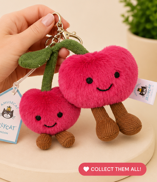 Adorable Plush Charm—Cherries